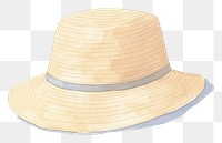 PNG  Beach hat white background headwear sombrero.