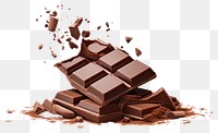 PNG Chocolate bar dessert food white background