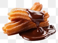 PNG Churros dipped in chocolate sauce dessert food 