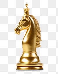 PNG Gold Knight chess bronze white background chessboard.