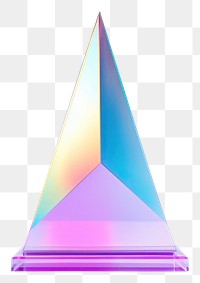 PNG Holographic texture trophy lighting triangle origami.