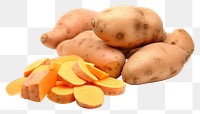 PNG  Japanese sweet potatoes with potatoes chop vegetable plant food.