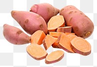 PNG  Japanese sweet potatoes with potatoes chop vegetable plant food.