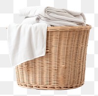 PNG Laundry basket linen white background relaxation.