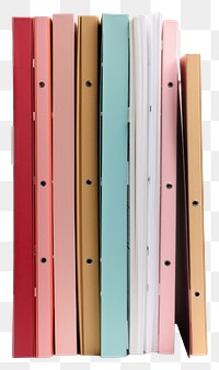 PNG A stack of file folders white background publication arrangement.