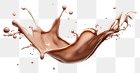 PNG  Chocolate milk refreshment splattered freshness.