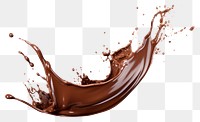 PNG  Chocolate white background refreshment splattered.