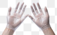 PNG Medical gloves finger white hand.
