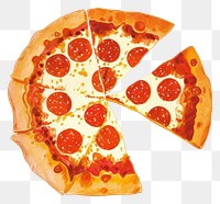 PNG Pizza food white background pepperoni.
