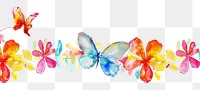 PNG  Butterfly with flower pattern nature petal.