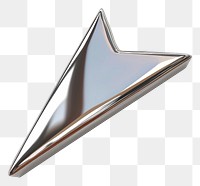 PNG Cursor icon chrome material silver shape shiny.