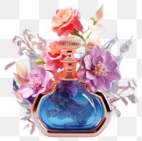 PNG Perfume bottle flower creativity.
