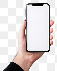 PNG Phone technology holding hand. AI generated Image by rawpixel.
