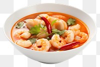 PNG Thai food soup seafood shrimp.
