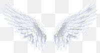 PNG  Angel wings shaped is a cloud white pattern circle.