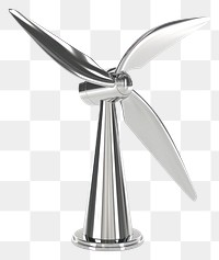 PNG Wind turbine Chrome material machine silver 