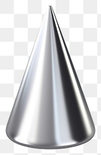 PNG Cone silver shape shiny.