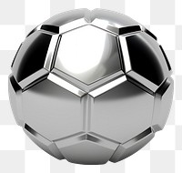PNG Hexagon ball Chrome material football hexagon sphere.