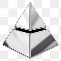 PNG Pyramid Chrome material silver shape shiny.