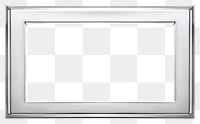 PNG Rectangle frame chrome material backgrounds silver shape.