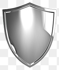 PNG Shield Chrome material silver shape shiny.