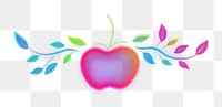 PNG Apple border symbol night heart. 