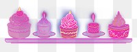 PNG Cakes border dessert cupcake candle. AI generated Image by rawpixel.
