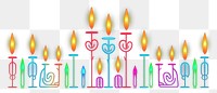 PNG Candles border light line neon. AI generated Image by rawpixel.