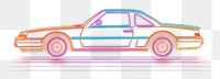 PNG Car border neon vehicle line. AI generated Image by rawpixel.