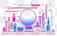 PNG Cosmetics border diagram line neon. AI generated Image by rawpixel.
