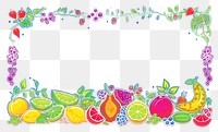 PNG Fruit border plant food art. AI generated Image by rawpixel.