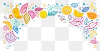 PNG Fruit border pattern line art. AI generated Image by rawpixel.