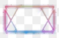 PNG  Geometric shapes border backgrounds light night. AI generated Image by rawpixel.
