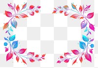 PNG Leaves border pattern purple art. AI generated Image by rawpixel.