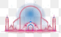 PNG  Ramadan border architecture building line. AI generated Image by rawpixel.