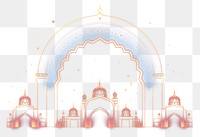PNG Ramadan border architecture building dome. AI generated Image by rawpixel.