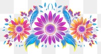 PNG Sunflower border pattern purple plant. AI generated Image by rawpixel.