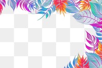 PNG Tropical leaves border backgrounds pattern art. AI generated Image by rawpixel.