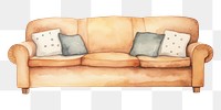 PNG Couch furniture cushion pillow. AI generated Image by rawpixel.