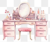 PNG Dressing table furniture desk room. AI generated Image by rawpixel.
