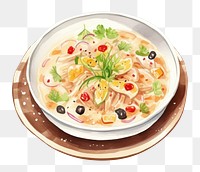 PNG Tom Kha Kai food dish plate. AI generated Image by rawpixel.