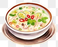 PNG  Tom Kha Kai food dish soup. AI generated Image by rawpixel.