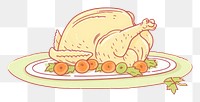 PNG  Thanksgiving thanksgiving cartoon dinner. AI generated Image by rawpixel.