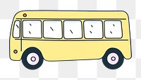 PNG  School bus car vehicle minibus. AI generated Image by rawpixel.