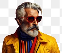 PNG  3 mature man sunglasses portrait fashion. AI generated Image by rawpixel.