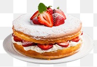 PNG Victoria Sponge Cake strawberry cream cake.