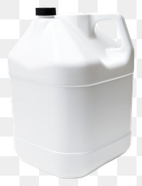 PNG White plastic gallon bottle white background container.