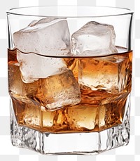 PNG  Copo suado com refrigerante com pedras de gelo cocktail whisky drink. AI generated Image by rawpixel.