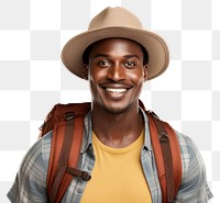 PNG African-American man traveler portrait smiling adult.