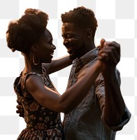 PNG Black couple dancing affectionate togetherness celebration. AI generated Image by rawpixel.